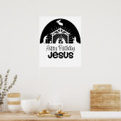 Happy Birthday Jesus Poster (Keuken)