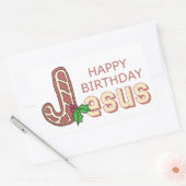 Happy Birthday Jesus Rechthoekige Sticker (Envelop)