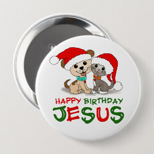 Happy Birthday Jesus Ronde Button 4,0 Cm