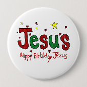 Happy Birthday Jesus Ronde Button 4,0 Cm (Voorkant)