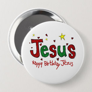 Happy Birthday Jesus Ronde Button 4,0 Cm