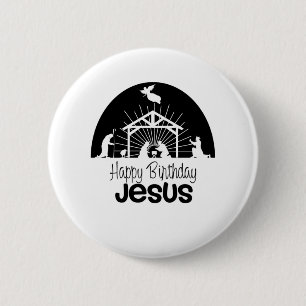 Happy Birthday Jesus Ronde Button 5,7 Cm