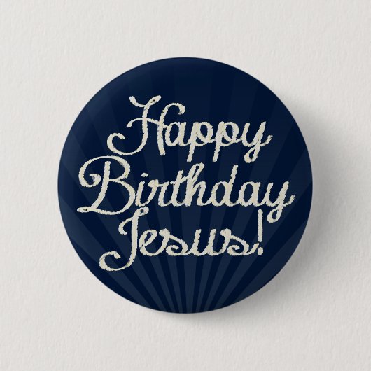 Happy Birthday Jesus Ronde Button 5,7 Cm (Voorkant)