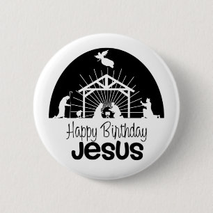 Happy Birthday Jesus Ronde Button 5,7 Cm