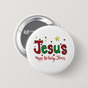 Happy Birthday Jesus Ronde Button 5,7 Cm