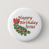 Happy Birthday Jesus Ronde Button 5,7 Cm (Voorkant)