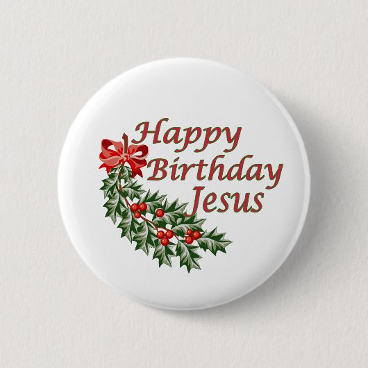 Happy Birthday Jesus Ronde Button 5,7 Cm (Voorkant)