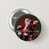 HAPPY BIRTHDAY JESUS! RONDE BUTTON 5,7 CM (Voorkant /achterkant)