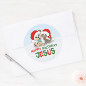 Happy Birthday Jesus Ronde Sticker (Envelop)