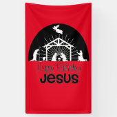 Happy Birthday Jesus Spandoek (Verticaal)