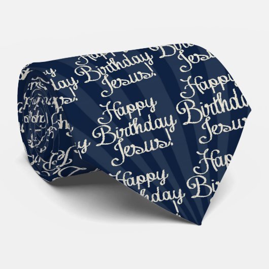 Happy Birthday Jesus Stropdas (Opgerold)