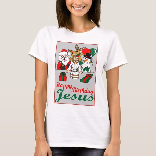 Happy Birthday Jesus T-shirt (Voorkant)