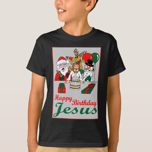 Happy Birthday Jesus T-shirt (Voorkant)