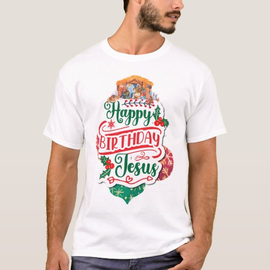 Happy Birthday Jesus T-shirt (Voorkant)