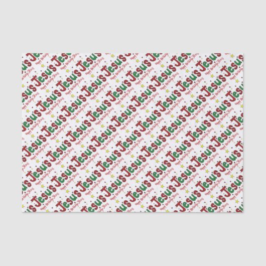 Happy Birthday Jesus Tissuepapier (Voorkant)