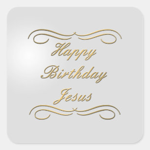Happy Birthday Jesus Vierkante Sticker