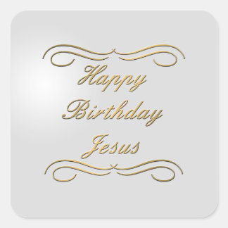 Happy Birthday Jesus Vierkante Sticker