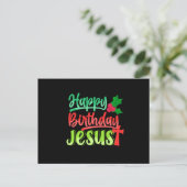 Happy Birthday Jesus Xmas Merry Christmas Gift Briefkaart (Staand voorkant)
