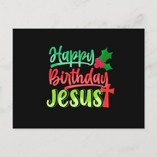 Happy Birthday Jesus Xmas Merry Christmas Gift Briefkaart (Voorkant)