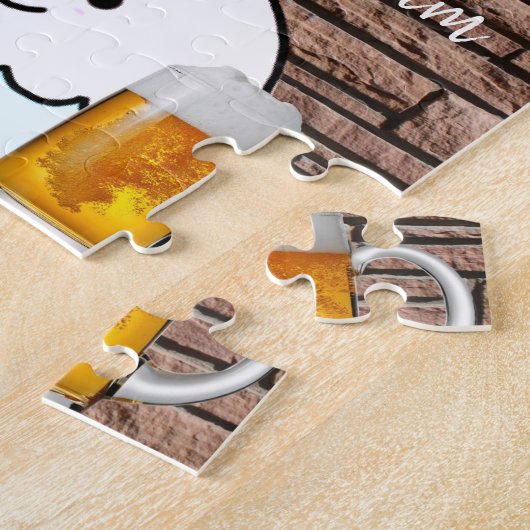 Happy Birthday Jigsaw Puzzle Beer Legpuzzel (Zijkant)