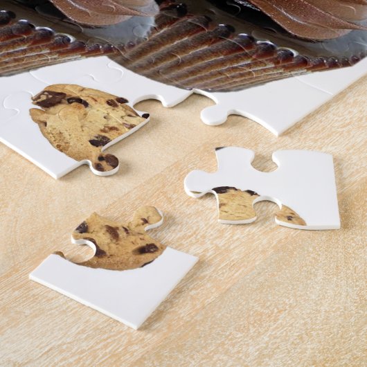 Happy Birthday Jigzaag Puzzle Chocolate Cupcakes Legpuzzel (Zijkant)