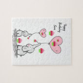 Happy Birthday Jigzaag Puzzle Elephant Legpuzzel (Horizontaal)