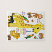 Happy Birthday Jigzaag Puzzle Giraffe Legpuzzel (Horizontaal)