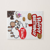 Happy Birthday Jigzaag Puzzle Lamb Legpuzzel (Horizontaal)