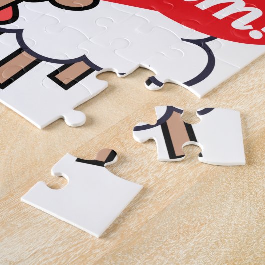 Happy Birthday Jigzaag Puzzle Lamb Legpuzzel (Zijkant)