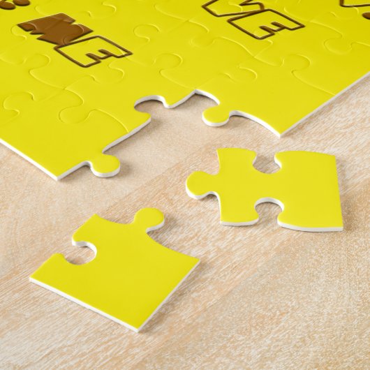 Happy Birthday Jigzaag Puzzle Legpuzzel (Zijkant)