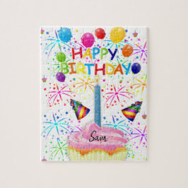 Happy Birthday Jigzaag Puzzle Legpuzzel