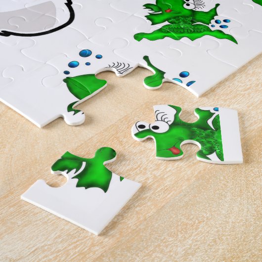 Happy Birthday Jigzaag Puzzle Polar Beer Legpuzzel (Zijkant)