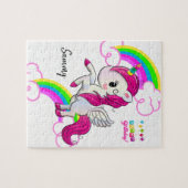 Happy Birthday Jigzaag Puzzle Unicorn Legpuzzel (Horizontaal)