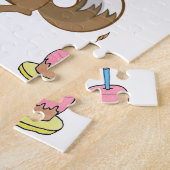 Happy Birthday Jigzaag Puzzle Wolf Legpuzzel (Zijkant)