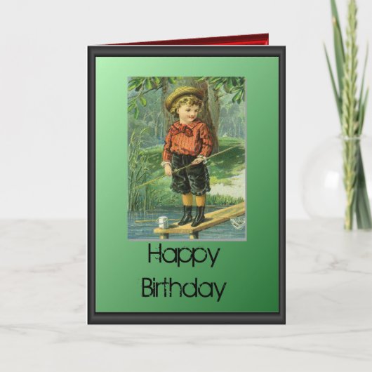 Happy Birthday - Jongen aan de rivier Kaart (Voorkant)