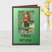 Happy Birthday - Jongen aan de rivier Kaart (Gele Bloem)