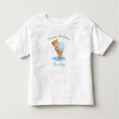 Happy Birthday Jongen Teddybeer Ijs Kinder Shirts (Voorkant)