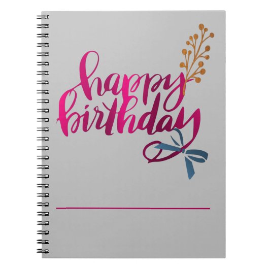 Happy Birthday Journal Notitieboek (Voorkant)