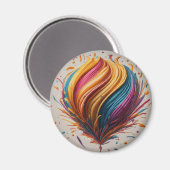 Happy Birthday Joy Circle Magneet (Voorkant / Achterkant)