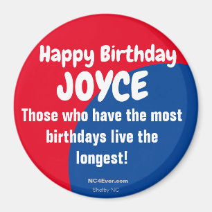 Happy Birthday JOYCE Refkoelkast Magnet
