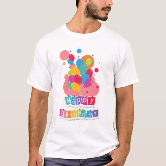 Happy Birthday – Joyful Celebration Design T-shirt (Voorkant)