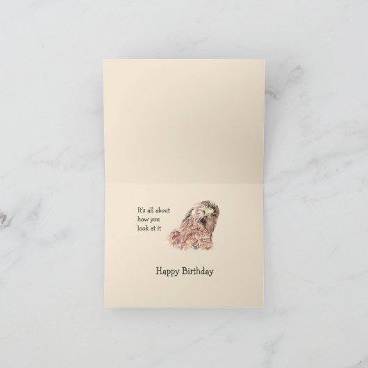 Happy Birthday Judgmental Fun Hawk Kaart (Binnen)