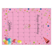 Happy Birthday Juli 2022 Tablecloth Tafelkleed (Voorkant (Horizontaal))