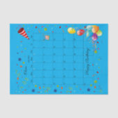 Happy Birthday Juli 2022 Weefselpapier Tissuepapier (Voorkant)