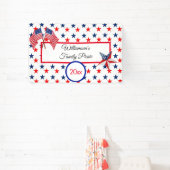 Happy Birthday Juli 4th Stars en Stripes Banner (Insitu)