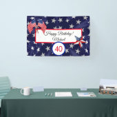 Happy Birthday Juli 4th Stars en Stripes Banner (Beurs)