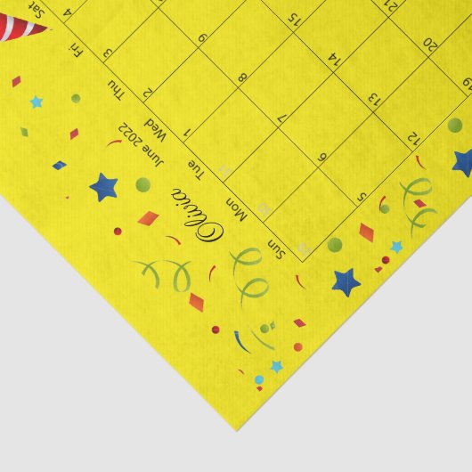 Happy Birthday June 2022 Tissue Paper Tissuepapier (Detail)