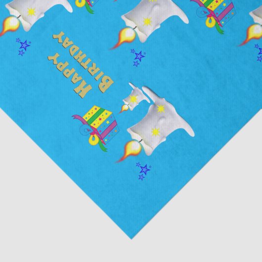 Happy Birthday-kaarsen voor weefselkaarsen Tissuepapier (Detail)