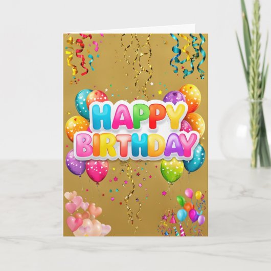 Happy Birthday Kaart (Voorkant)