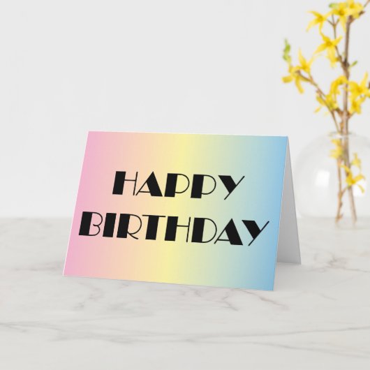 Happy Birthday Kaart (Gele Bloem)